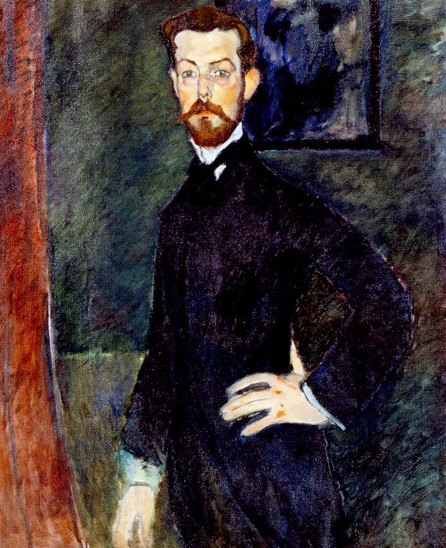 Photo:  Amedeo Modigliani,Portrait of Paul Alexandre Against a Green Background, 1909